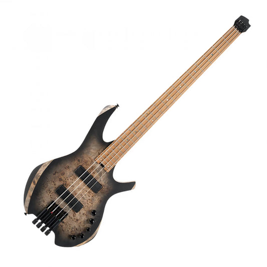 Bajo eléctrico headless de 4 cuerdas sin clavijero Star Dust Black