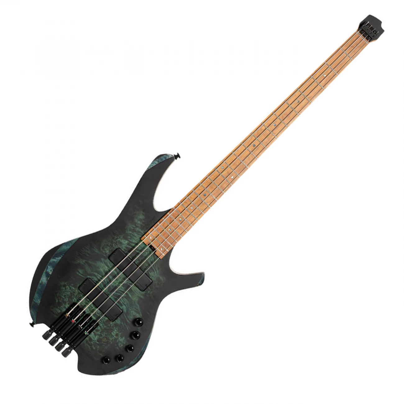 Bajo eléctrico headless de 4 cuerdas sin clavijero Star Dust Green