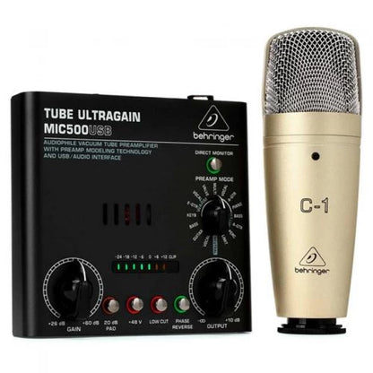BEHRINGER VOICE-STUDIO | Pack de Grabación de Estudio con Micrófono y Preamplificador