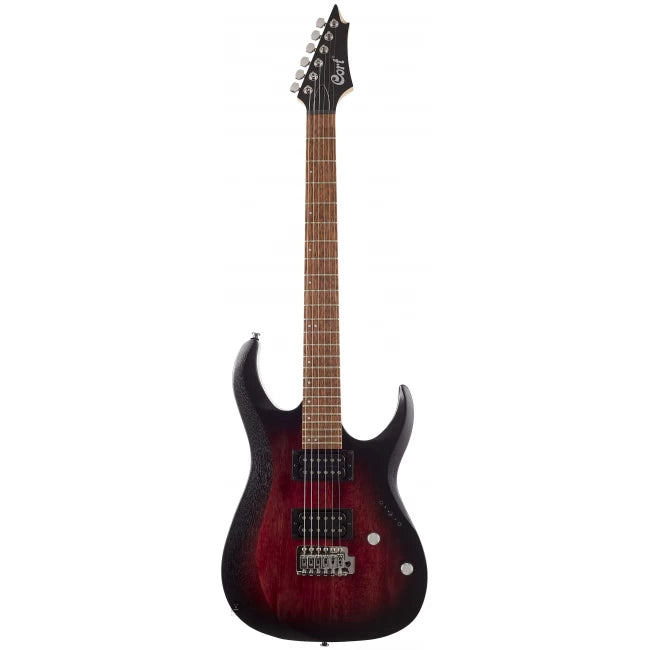 CORT X100-OPBB | Guitarra Electrica Open Pore Black Cherry Burst