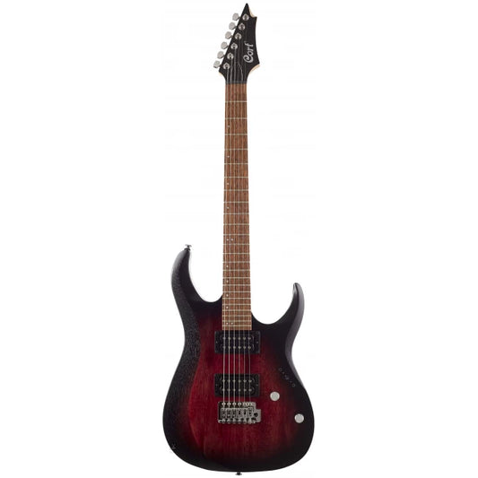 CORT X100-OPBB | Guitarra Electrica Open Pore Black Cherry Burst