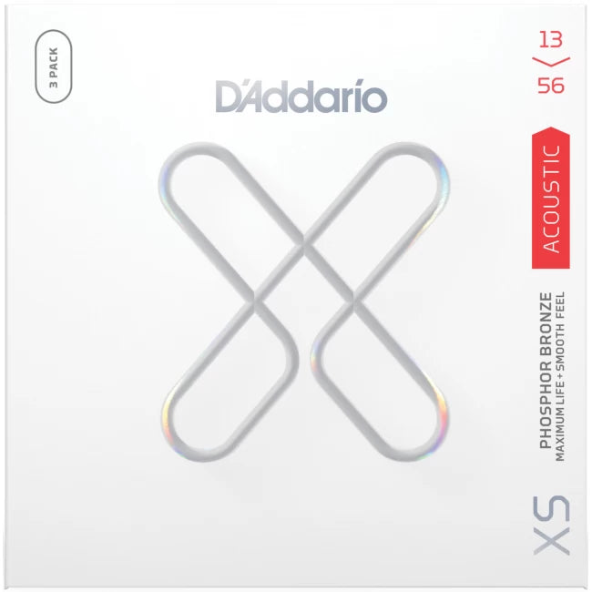 DADDARIO XSAPB1356 | Cuerdas Guitarra Acustica XS Bronce Fosforado Medium 013-056
